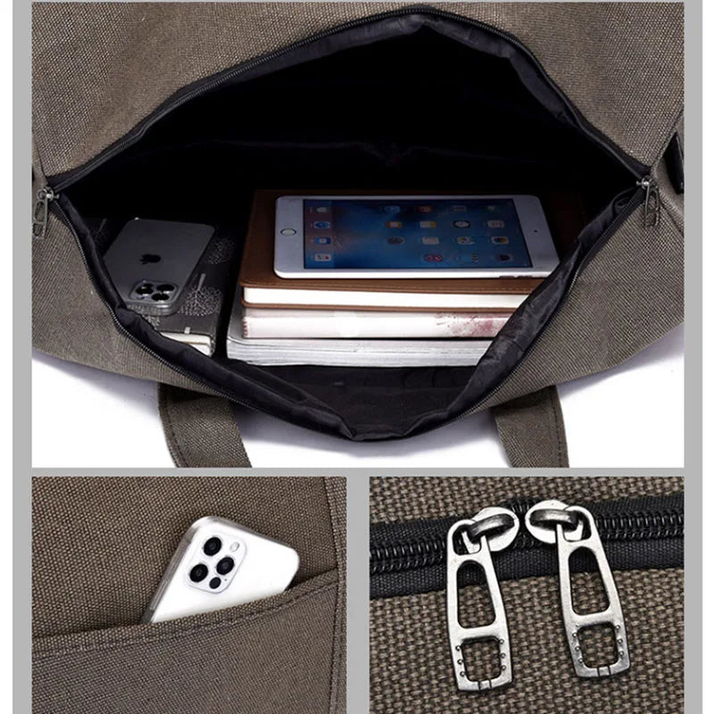 Backpack with compartments for electronic devices on a white background