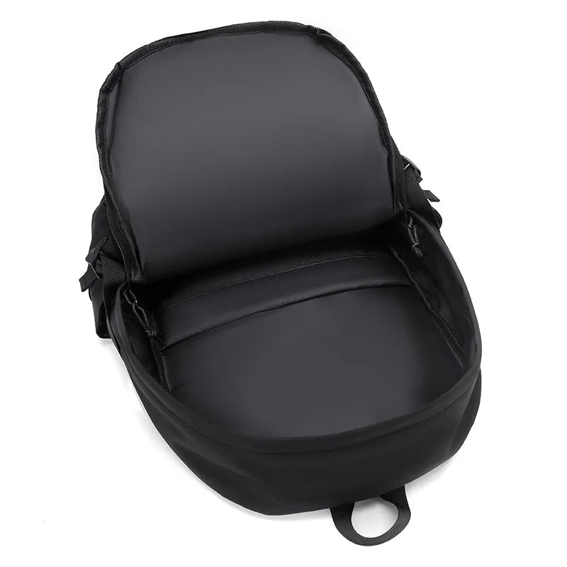 Interior view of UrbanLite Travel Backpack showcasing spacious and padded laptop compartment for secure storage.