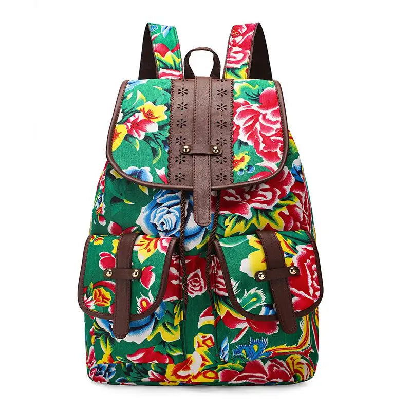 ✈️ Cabin Friendly Flower Print Backpack
