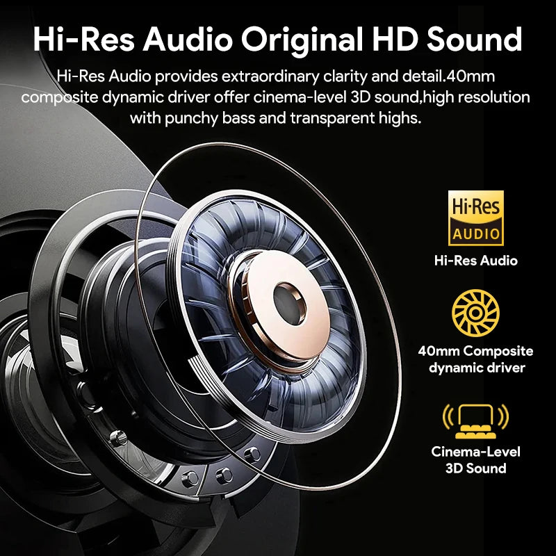 Hi-Res Audio component with text highlighting features on a dark background