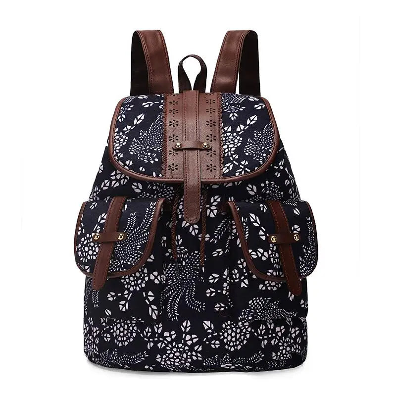 ✈️ Cabin Friendly Flower Print Backpack