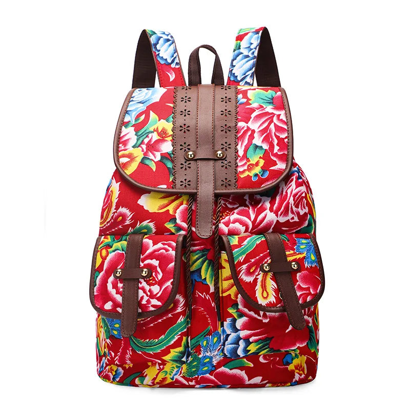 ✈️ Cabin Friendly Flower Print Backpack