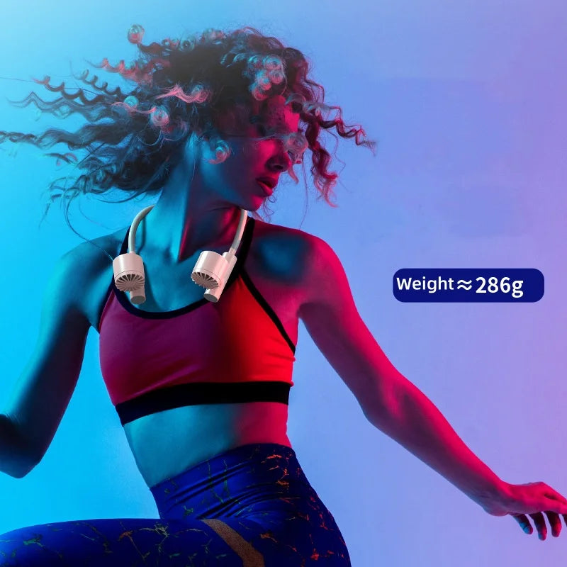 Person wearing a colorful outfit with a weight label on a gradient background