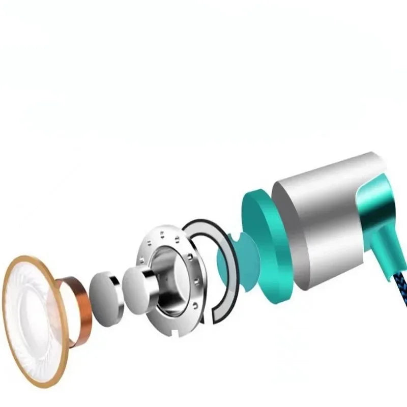 Close-up of a mechanical component with metallic and green parts on a white background