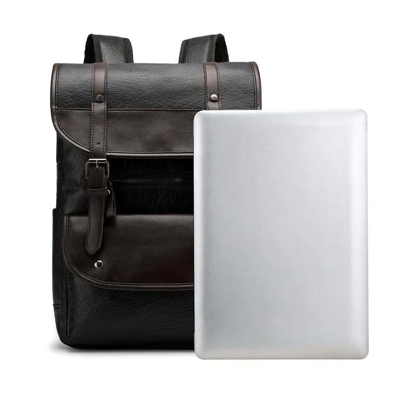 ✈️ Cabin Friendly Vintage PU Leather Backpack