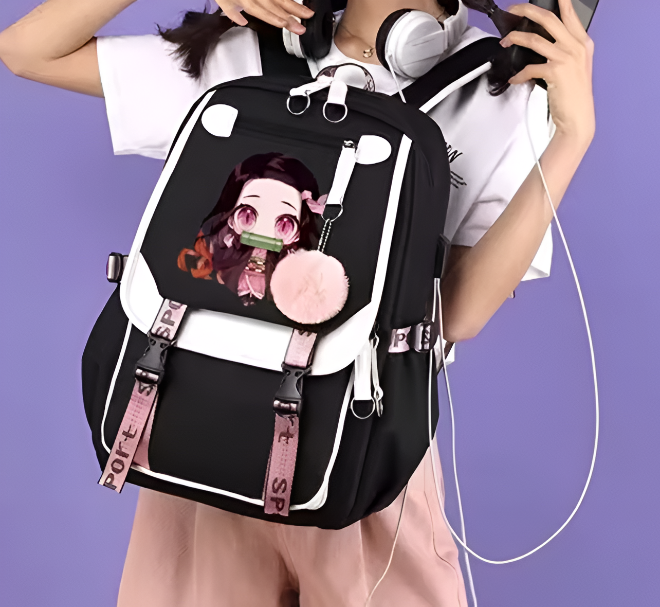 Nezuko™ – Demon Slayer School/Travel USB Laptop Backpack