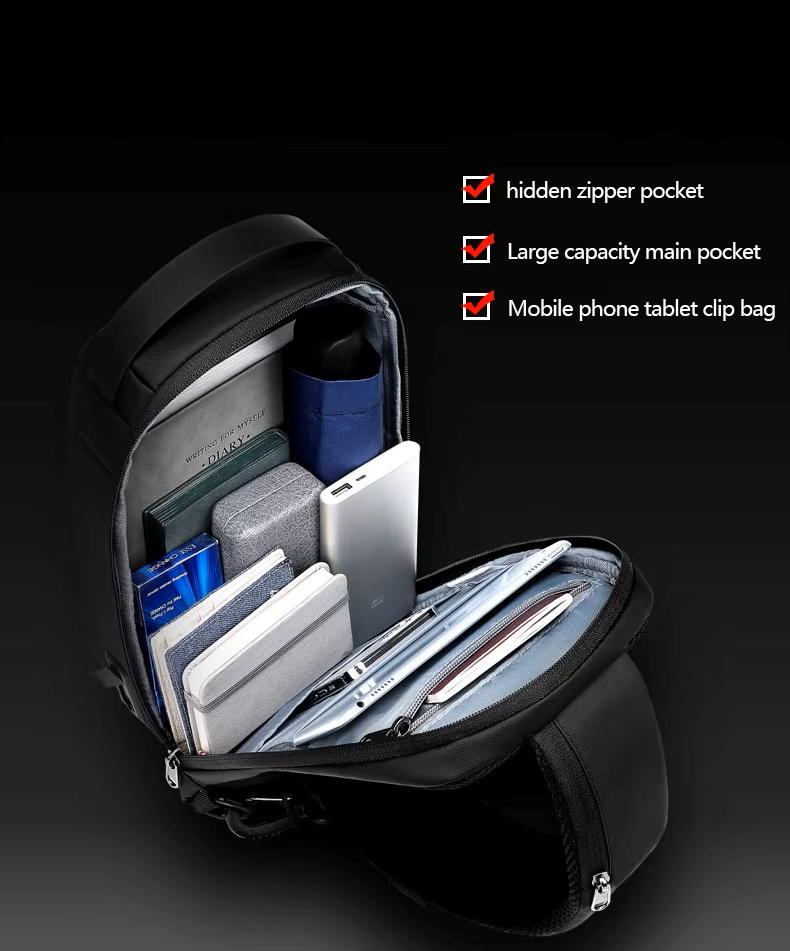 VersaGuard™ Anti-Theft Waterproof Crossbody Chest Bag