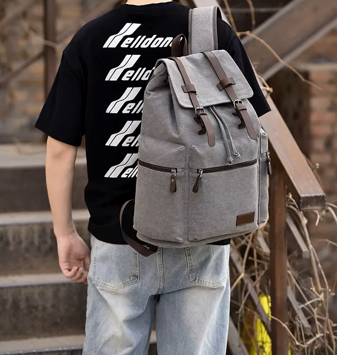 ✈️ Cabin Friendly Vintage Canvas Backpack