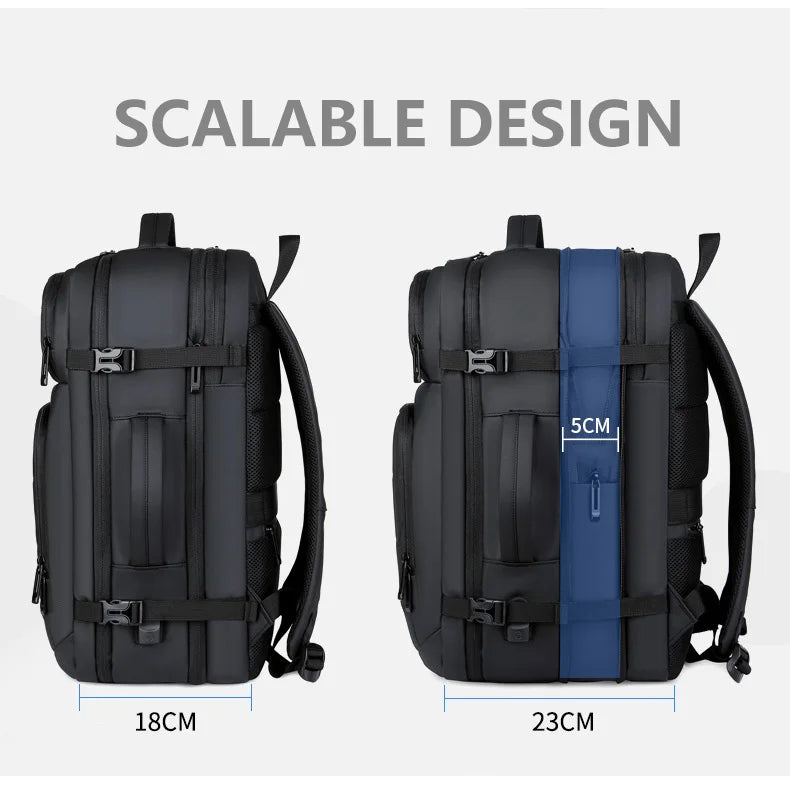 Expandable USB Charging Travel Backpack