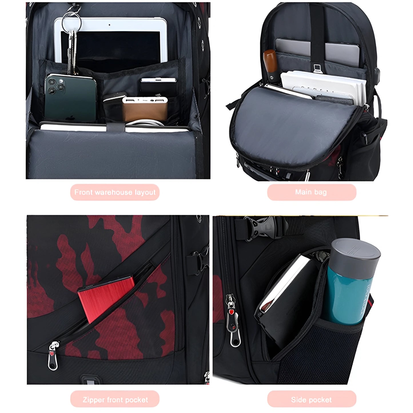 Waterproof USB Charging Travel Backpack