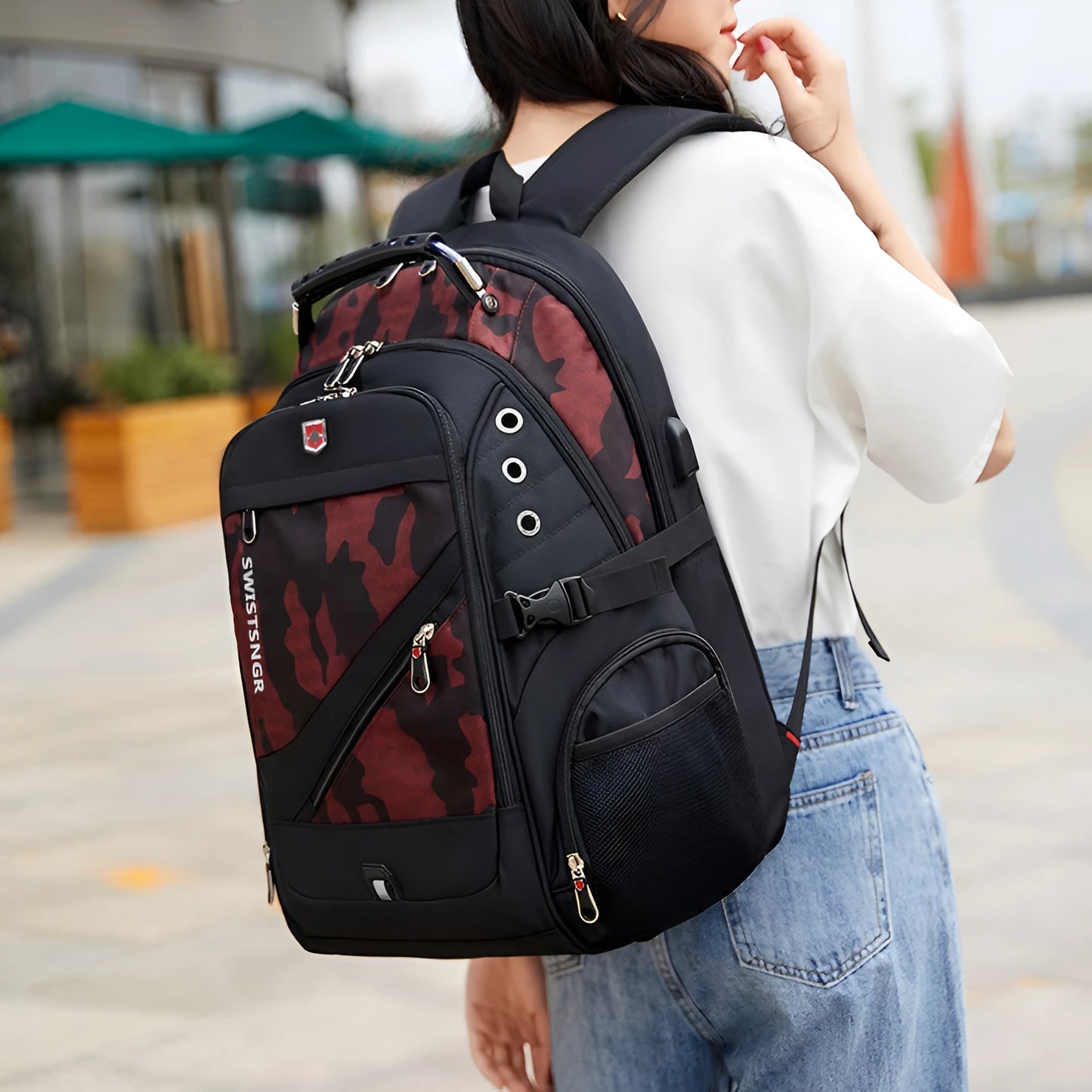 Waterproof USB Charging Travel Backpack