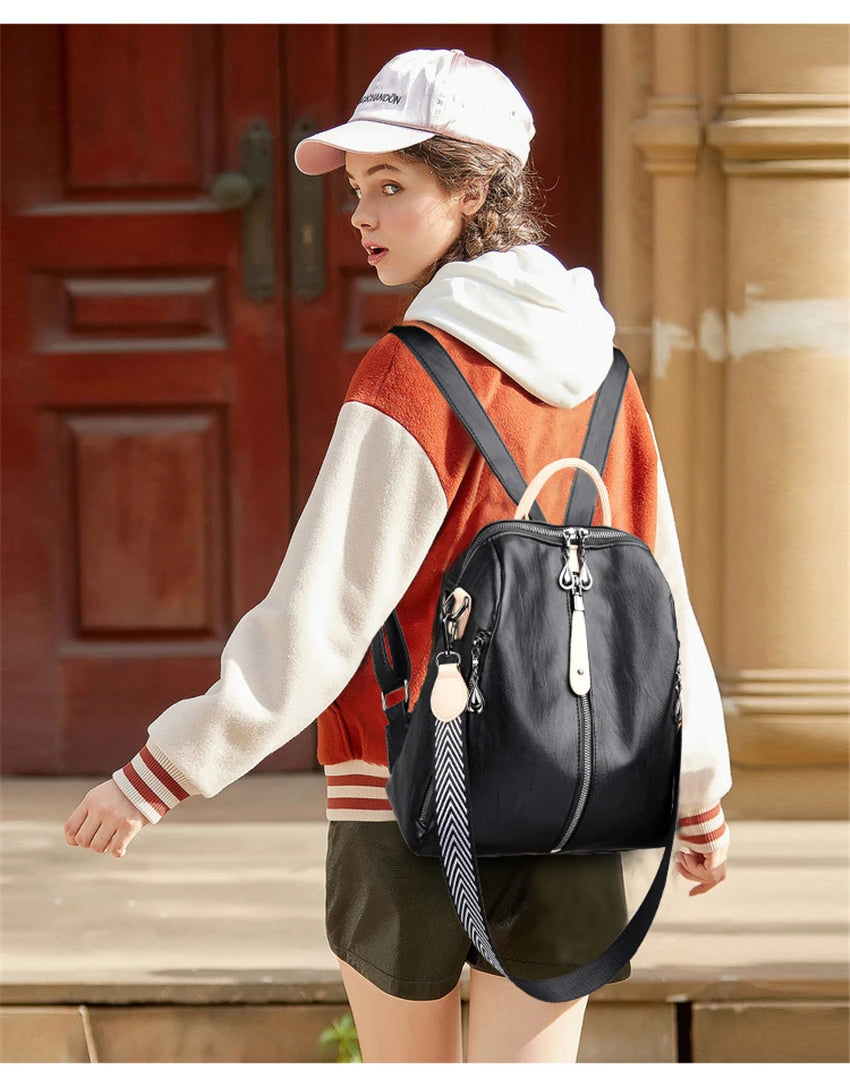 Fashion Soft PU Leather Backpack