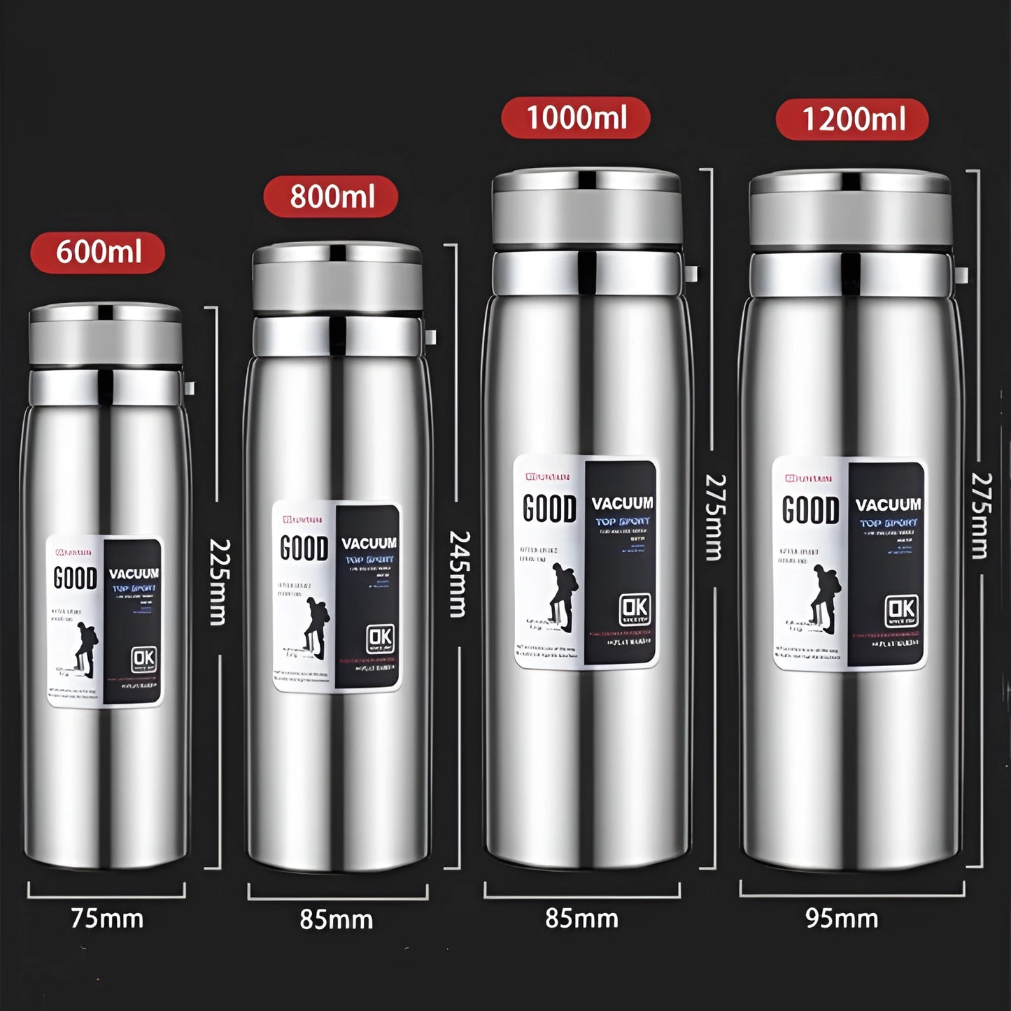 Double Wall 316 Stainless Steel Thermal Flask