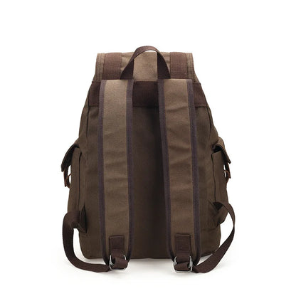 Brown backpack on a white background