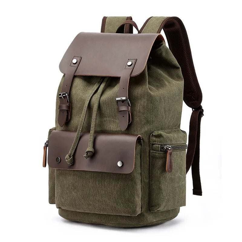 ✈️ Cabin Friendly Vintage Canvas Travel Backpack
