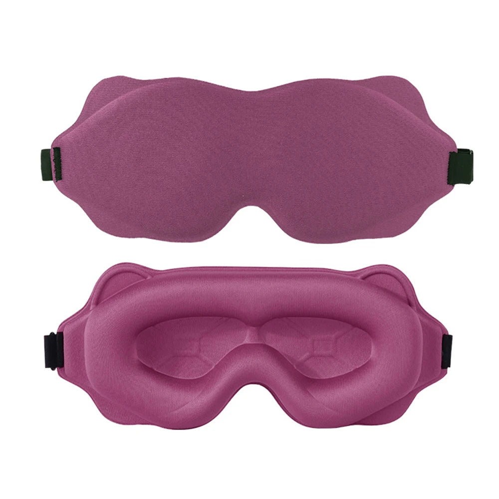 Purple sleep mask on a white background