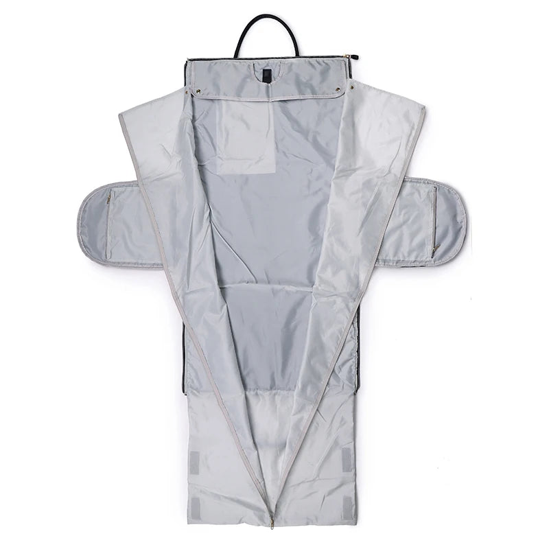Light gray raincoat with mesh panels on a white background