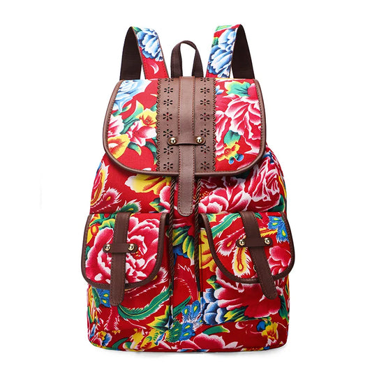 ✈️ Cabin Friendly Flower Print Backpack