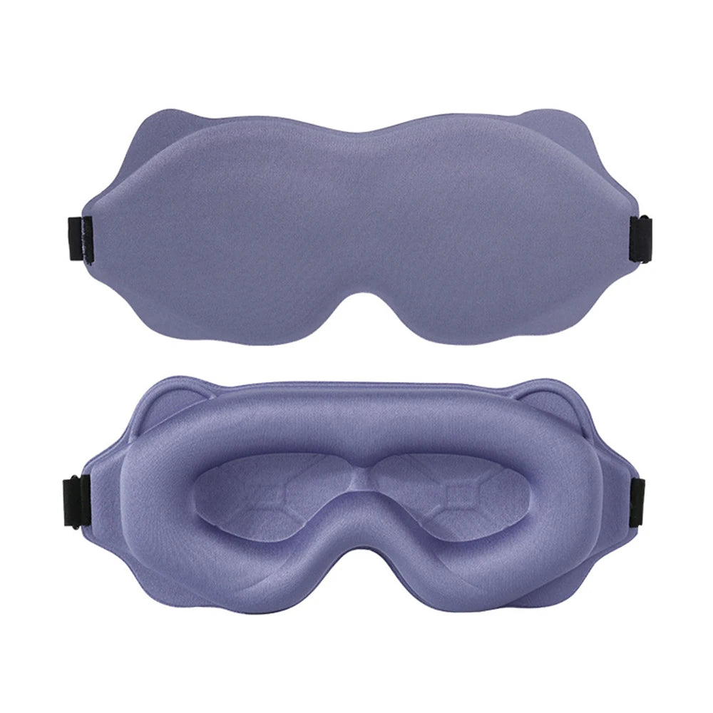 Purple sleep mask on a white background