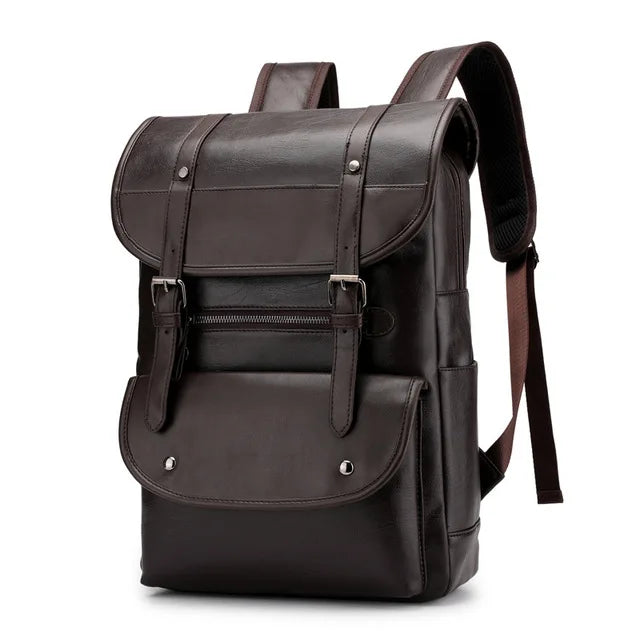 ✈️ Cabin Friendly Vintage PU Leather Backpack