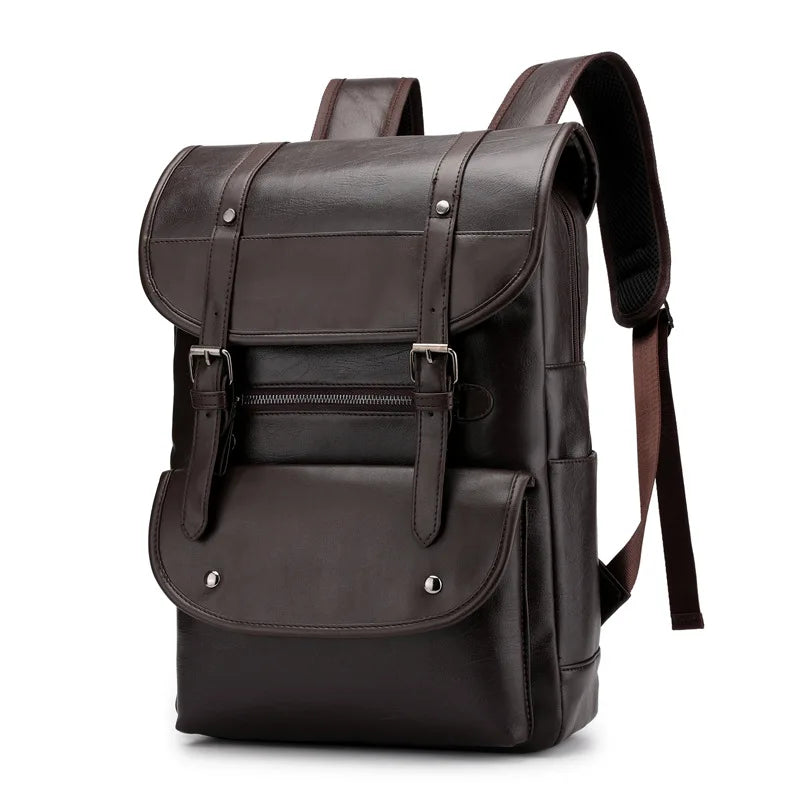 ✈️ Cabin Friendly Vintage PU Leather Backpack