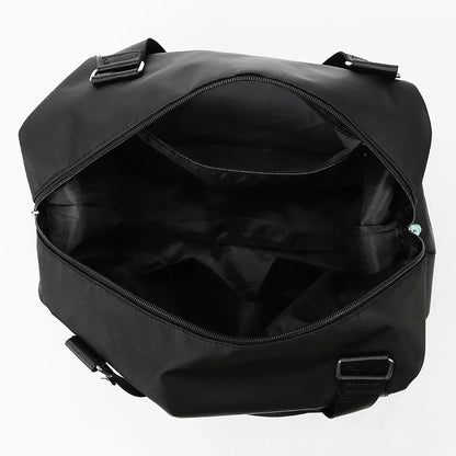 Black backpack on a white background