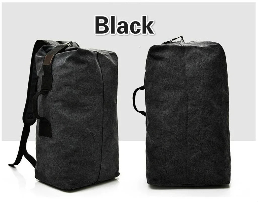 Two black backpacks on a white background with 'Black' text above.