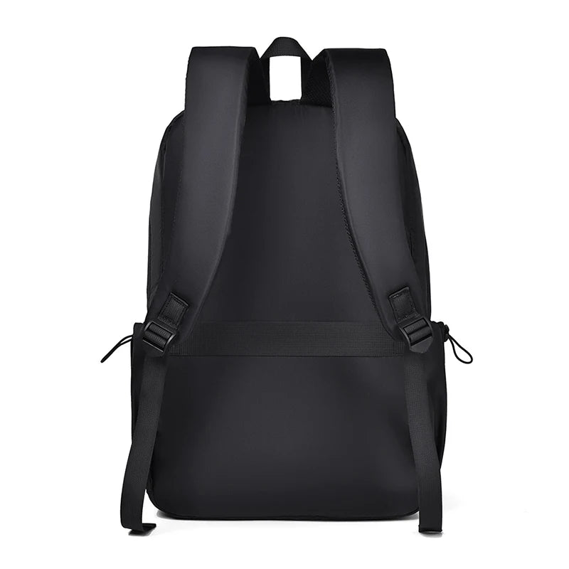 Black backpack on a white background