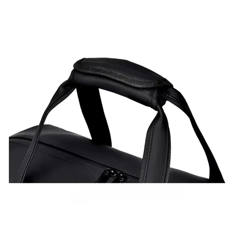 Close-up of ProGear Travel Duffle Bag handle, showcasing sturdy design and comfortable grip for easy carrying.
