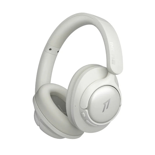 White headphones on a white background