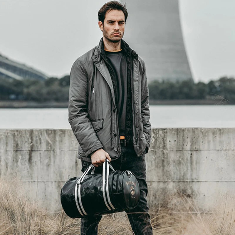✈️ Cabin Friendly Men’s PU Leather Duffel Bag