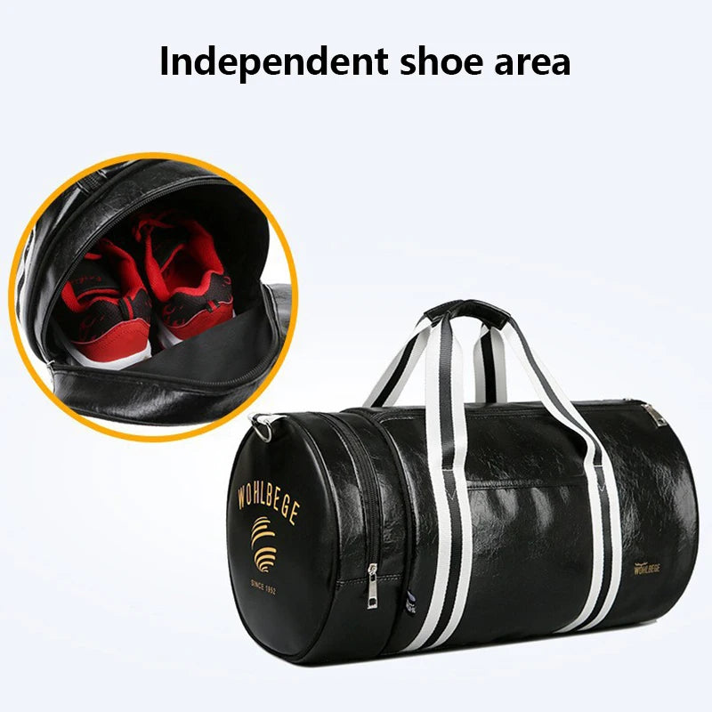 ✈️ Cabin Friendly Men’s PU Leather Duffel Bag