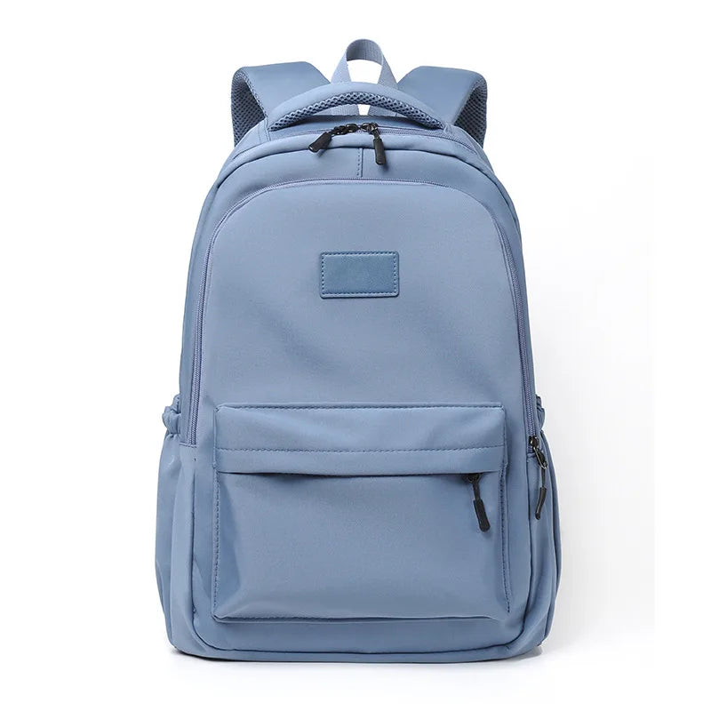 Blue backpack on a white background