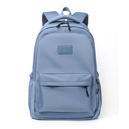 Blue backpack on a white background