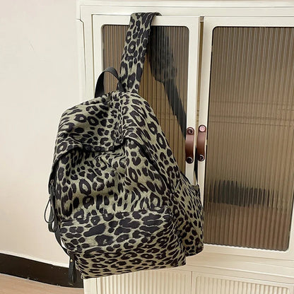 ✈️ Cabin Friendly Leopard Print Backpack