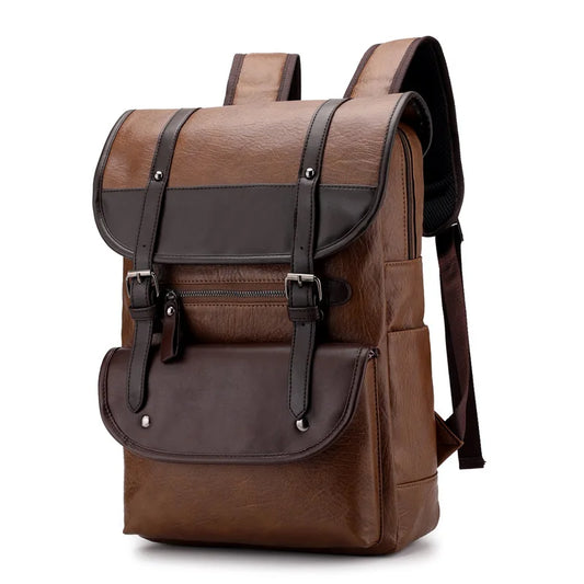 ✈️ Cabin Friendly Vintage PU Leather Backpack