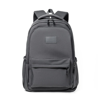 Gray backpack on a white background