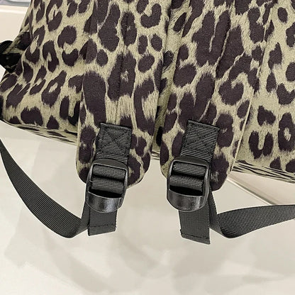 ✈️ Cabin Friendly Leopard Print Backpack