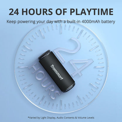 Transmart battery with '24 Hours of Playtime' text on a blue background