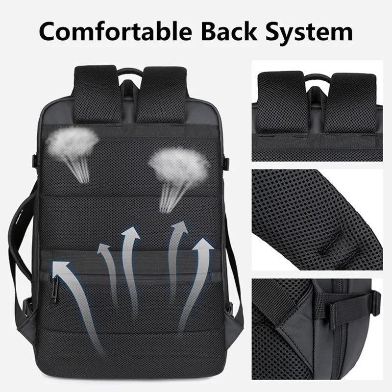 Expandable USB Charging Travel Backpack