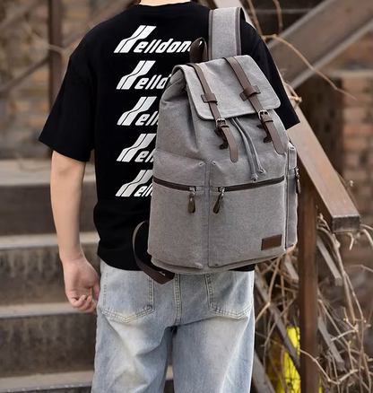 ✈️ Cabin Friendly Vintage Canvas Backpack