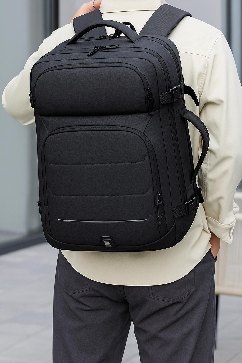 Expandable USB Charging Travel Backpack