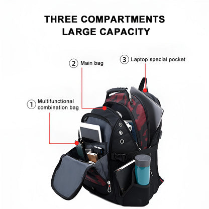 Waterproof USB Charging Travel Backpack