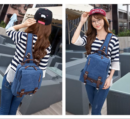 ✈️ Cabin Friendly Canvas Convertible Backpack