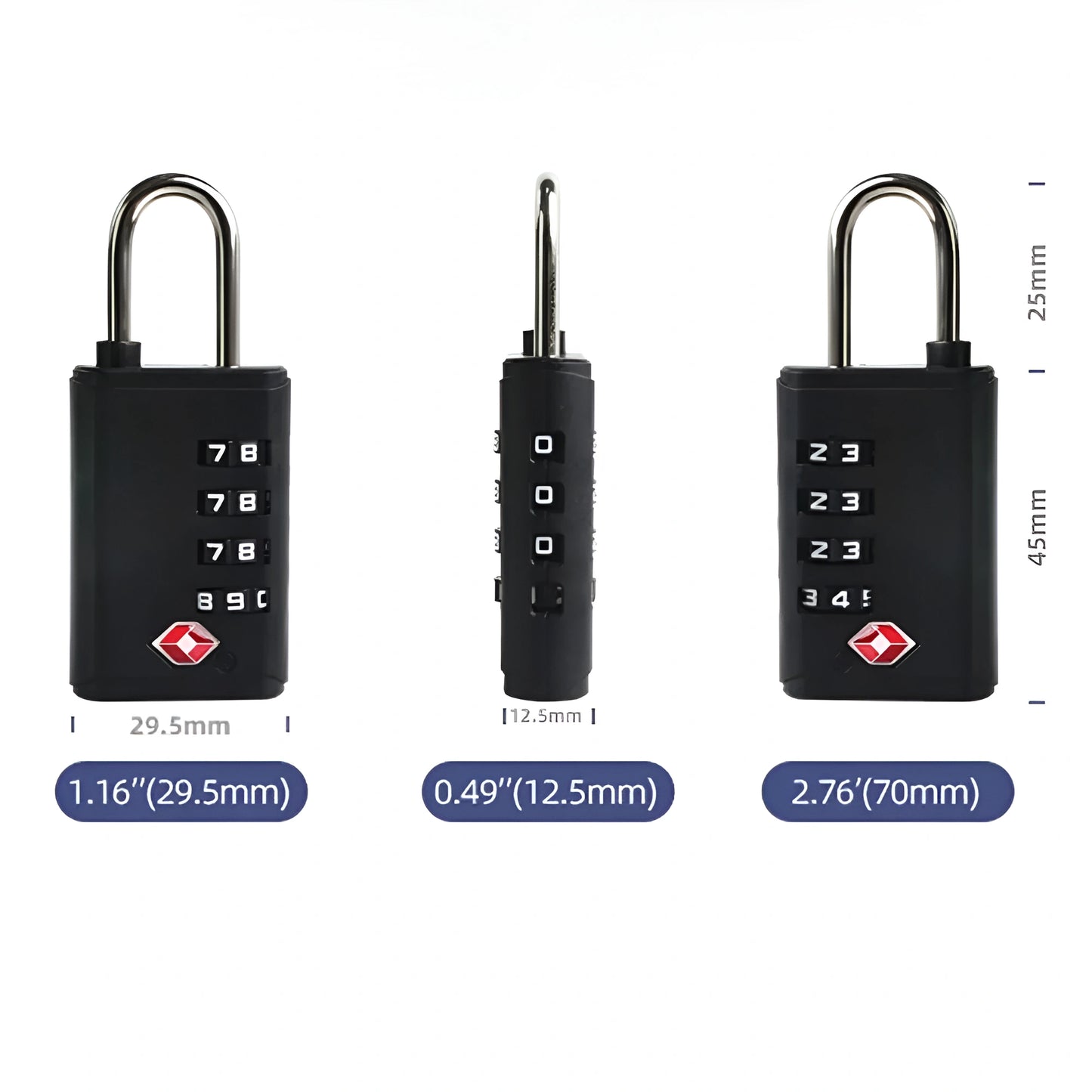 TSA Anti-theft 4 Digit Combination Lock